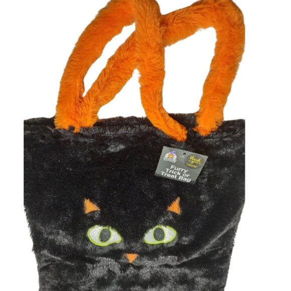 Tom's Toy Int'l Ltd. Black Cat Feline Animal Pet Treat Goodie Party Bag Tote - Picture 2 of 6